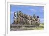 15 Moai Restored Ceremonial Site of Ahu Tongariki-Michael Nolan-Framed Photographic Print