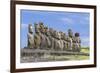 15 Moai Restored Ceremonial Site of Ahu Tongariki-Michael Nolan-Framed Photographic Print