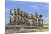 15 Moai Restored Ceremonial Site of Ahu Tongariki-Michael Nolan-Mounted Photographic Print