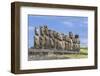 15 Moai Restored Ceremonial Site of Ahu Tongariki-Michael Nolan-Framed Photographic Print