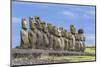 15 Moai Restored Ceremonial Site of Ahu Tongariki-Michael Nolan-Mounted Photographic Print