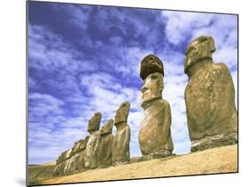 15 Moais, Ahu Tongariki, Easter Island, Chile-Walter Bibikow-Mounted Photographic Print
