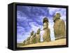 15 Moais, Ahu Tongariki, Easter Island, Chile-Walter Bibikow-Framed Stretched Canvas