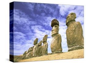 15 Moais, Ahu Tongariki, Easter Island, Chile-Walter Bibikow-Stretched Canvas