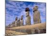 15 Moais at Ahu Tongariki, Easter Island, Chile-Walter Bibikow-Mounted Photographic Print