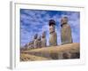 15 Moais at Ahu Tongariki, Easter Island, Chile-Walter Bibikow-Framed Photographic Print