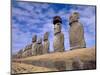 15 Moais at Ahu Tongariki, Easter Island, Chile-Walter Bibikow-Mounted Photographic Print