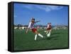 15 Year Old Girls in Action Durring Soccer Game, Lakewood, Colorado, USA-null-Framed Stretched Canvas