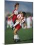 15 Year Old Girls in Action Durring Soccer Game, Lakewood, Colorado, USA-null-Mounted Photographic Print