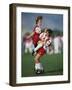 15 Year Old Girls in Action Durring Soccer Game, Lakewood, Colorado, USA-null-Framed Photographic Print