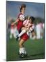 15 Year Old Girls in Action Durring Soccer Game, Lakewood, Colorado, USA-null-Mounted Photographic Print