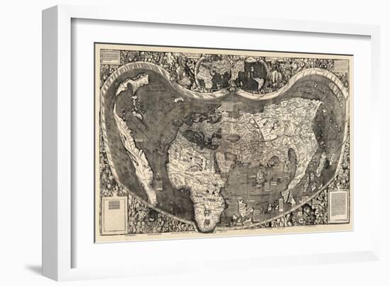 1507, World, First Map of America-null-Framed Giclee Print