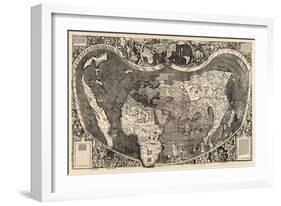 1507, World, First Map of America-null-Framed Giclee Print