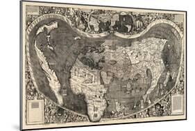 1507, World, First Map of America-null-Mounted Giclee Print