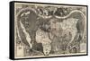 1507, World, First Map of America-null-Framed Stretched Canvas