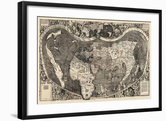 1507, World, First Map of America-null-Framed Giclee Print