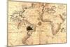 1544 Nautical Map of the Atlantic Ocean-null-Mounted Art Print