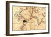 1544 Nautical Map of the Atlantic Ocean-null-Framed Art Print