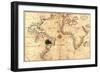 1544 Nautical Map of the Atlantic Ocean-null-Framed Art Print