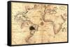 1544 Nautical Map of the Atlantic Ocean-null-Framed Stretched Canvas