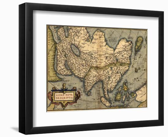 1570 Map of Asia, from Abraham Ortelius' Atlas-null-Framed Art Print