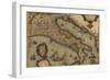 1570 Map of Italy from Abraham Ortelius Atlas, Theatrvm Orbis Terrarvm-null-Framed Art Print