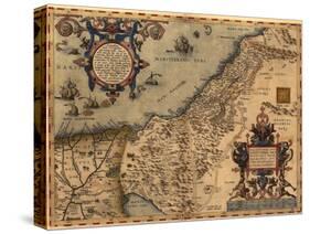 1570 Map of Palestine, from Abraham Ortelius' Atlas-null-Stretched Canvas