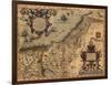 1570 Map of Palestine, from Abraham Ortelius' Atlas-null-Framed Art Print