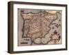 1570 Map of Spain, from Abraham Ortelius' Atlas, Theatrvm Orbis Terrarvm-null-Framed Art Print