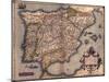 1570 Map of Spain, from Abraham Ortelius' Atlas, Theatrvm Orbis Terrarvm-null-Mounted Art Print