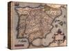 1570 Map of Spain, from Abraham Ortelius' Atlas, Theatrvm Orbis Terrarvm-null-Stretched Canvas