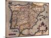 1570 Map of Spain, from Abraham Ortelius' Atlas, Theatrvm Orbis Terrarvm-null-Mounted Art Print