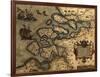 1570 Map of Zeeland. from Abraham Ortelius' Atlas, Theatrvm Orbis Terrarvm-null-Framed Photo