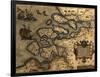 1570 Map of Zeeland. from Abraham Ortelius' Atlas, Theatrvm Orbis Terrarvm-null-Framed Photo