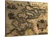 1570 Map of Zeeland. from Abraham Ortelius' Atlas, Theatrvm Orbis Terrarvm-null-Stretched Canvas