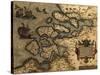 1570 Map of Zeeland. from Abraham Ortelius' Atlas, Theatrvm Orbis Terrarvm-null-Stretched Canvas