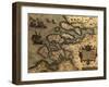 1570 Map of Zeeland. from Abraham Ortelius' Atlas, Theatrvm Orbis Terrarvm-null-Framed Photo