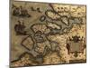 1570 Map of Zeeland. from Abraham Ortelius' Atlas, Theatrvm Orbis Terrarvm-null-Mounted Photo