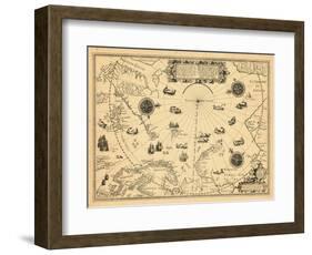 1598, Greenland, Finland, Iceland, Norway, Russia, Sweden, North Pole, Arctic Ocean-null-Framed Giclee Print