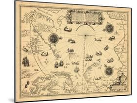 1598, Greenland, Finland, Iceland, Norway, Russia, Sweden, North Pole, Arctic Ocean-null-Mounted Giclee Print