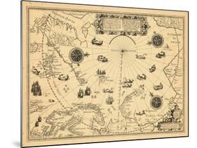 1598, Greenland, Finland, Iceland, Norway, Russia, Sweden, North Pole, Arctic Ocean-null-Mounted Premium Giclee Print