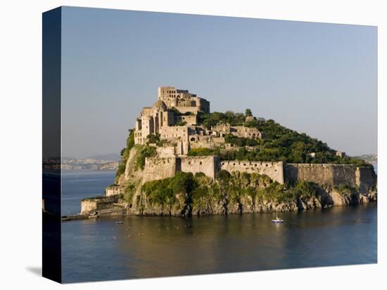 15th Century Castello Aragonese d'Ischia, Ischia Ponte, Ischia, Bay of Naples, Campania, Italy-Walter Bibikow-Stretched Canvas