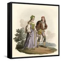 15th Century Couple-Charles Hamilton Smith-Framed Stretched Canvas