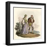 15th Century Couple-Charles Hamilton Smith-Framed Art Print