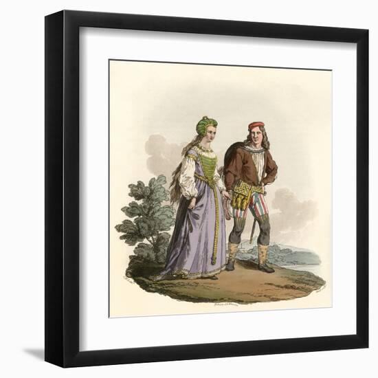 15th Century Couple-Charles Hamilton Smith-Framed Art Print