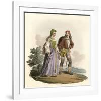 15th Century Couple-Charles Hamilton Smith-Framed Art Print