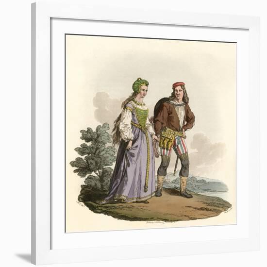 15th Century Couple-Charles Hamilton Smith-Framed Art Print