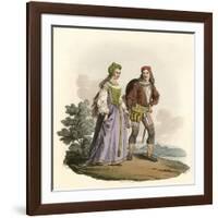 15th Century Couple-Charles Hamilton Smith-Framed Art Print