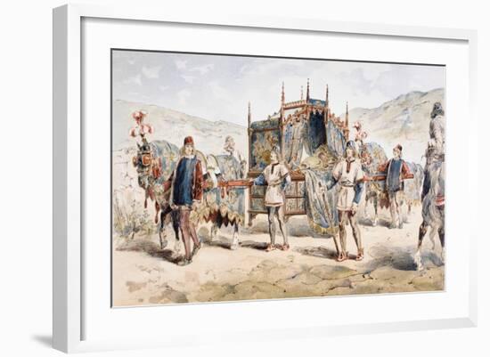 15th Century Noble Woman's Horse Drawn Litter, 1886-Armand Jean Heins-Framed Giclee Print