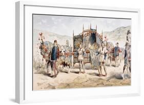 15th Century Noble Woman's Horse Drawn Litter, 1886-Armand Jean Heins-Framed Giclee Print